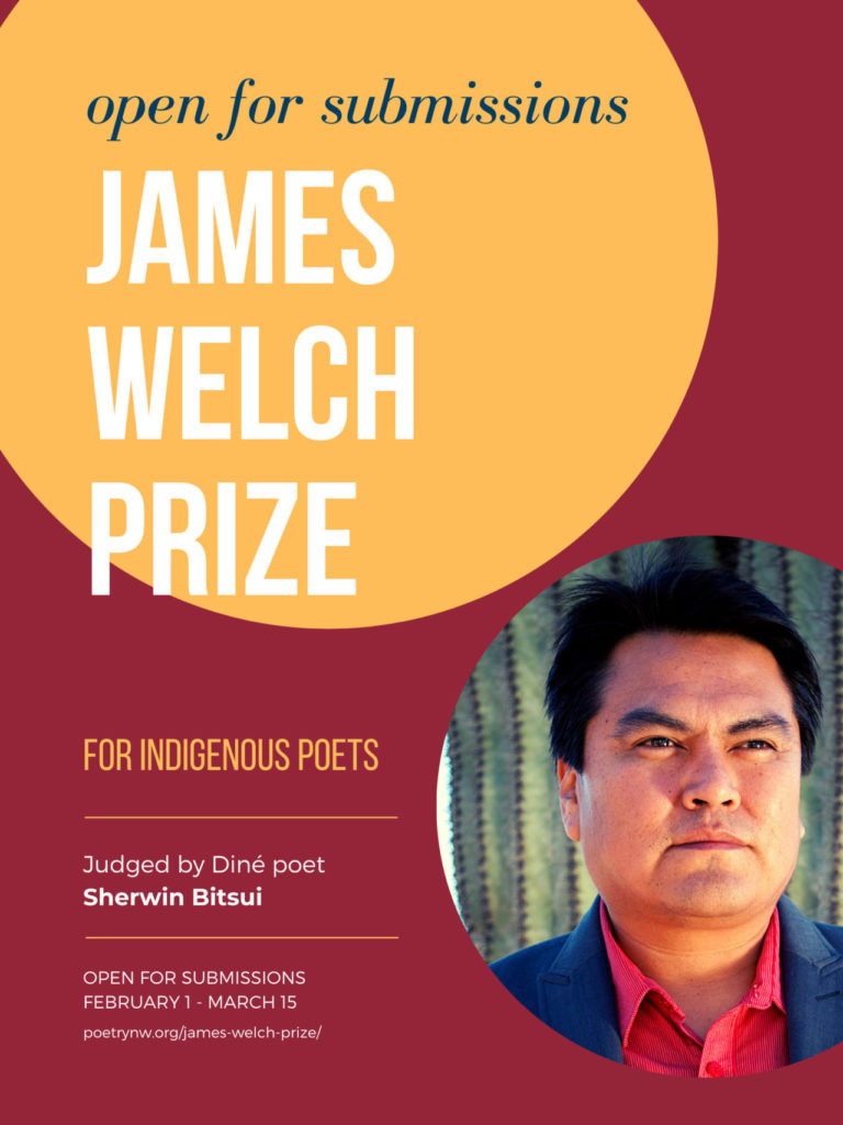 The 2020 James Welch Prize is open for submissions.